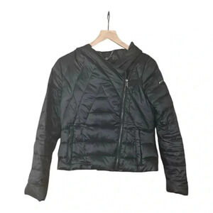 Bebe Quilted Puffer Down Filled Hooded Jacket Women’s Size XS Black